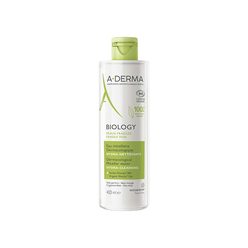 A-derma Biology Eau micellaire dermatologique hydra-nettoyante 400ml