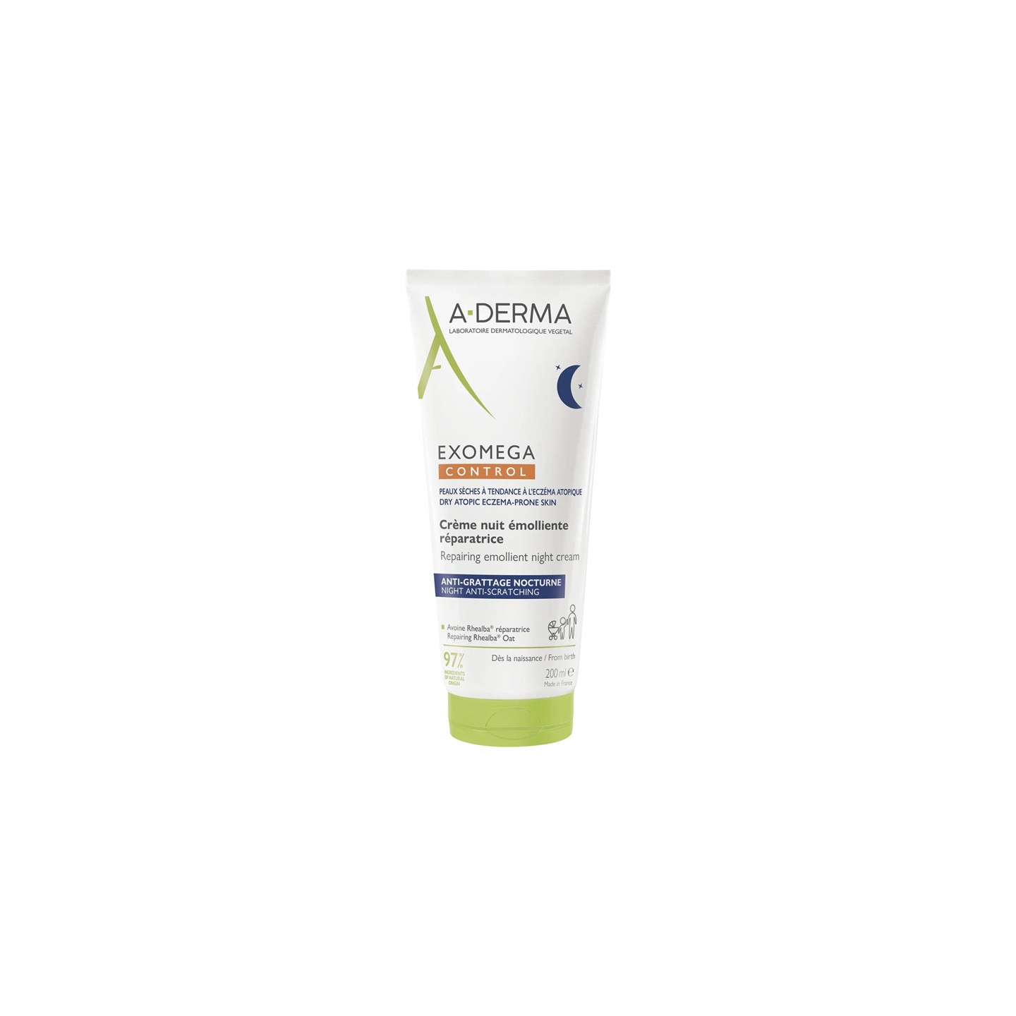 A-Derma Exomega Control Crème de nuit émolliente réparatrice - 200ml