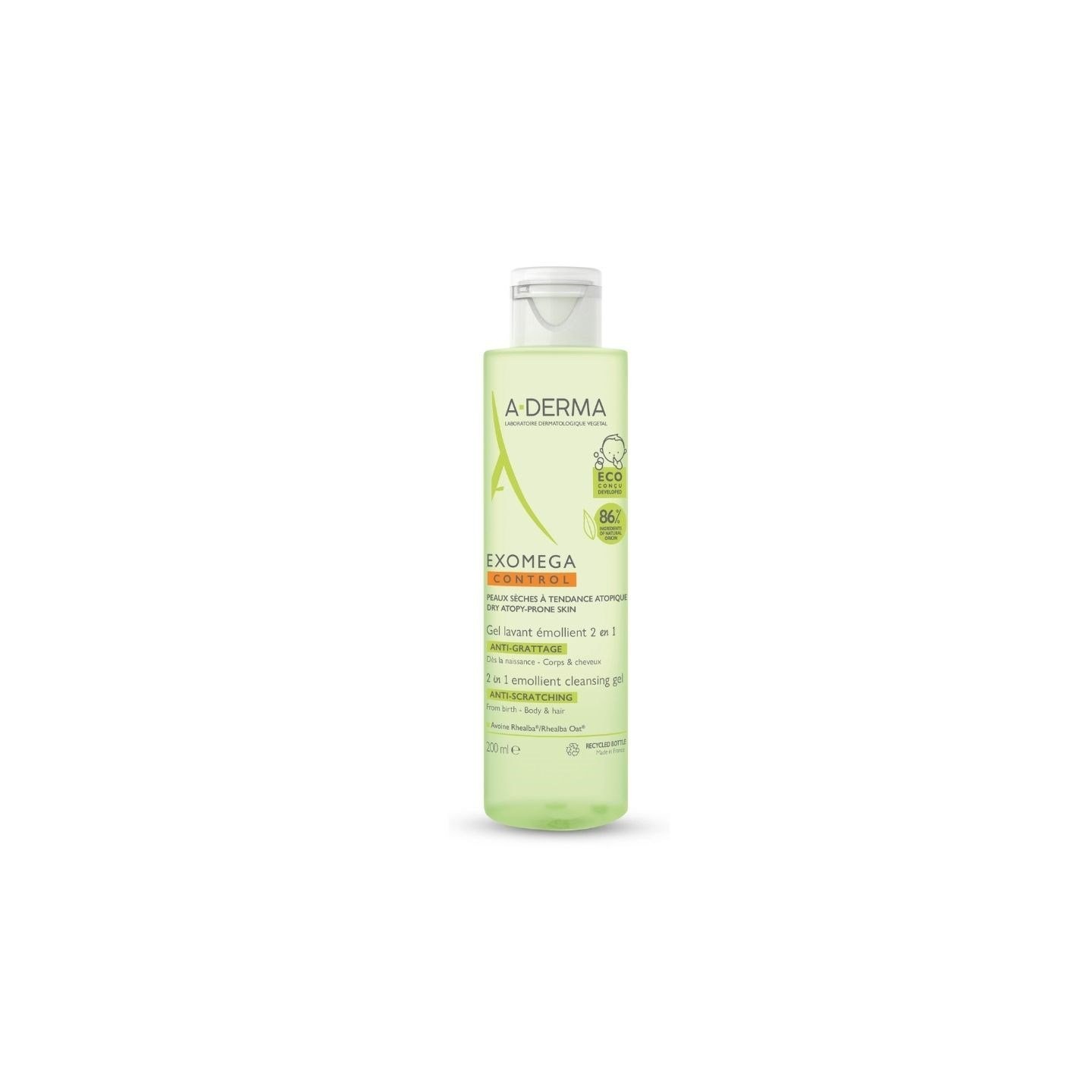 A-Derma Exomega Control Gel lavant émollient anti-grattage - 200ml