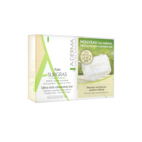Aderma pain surgras lot de 2x100g