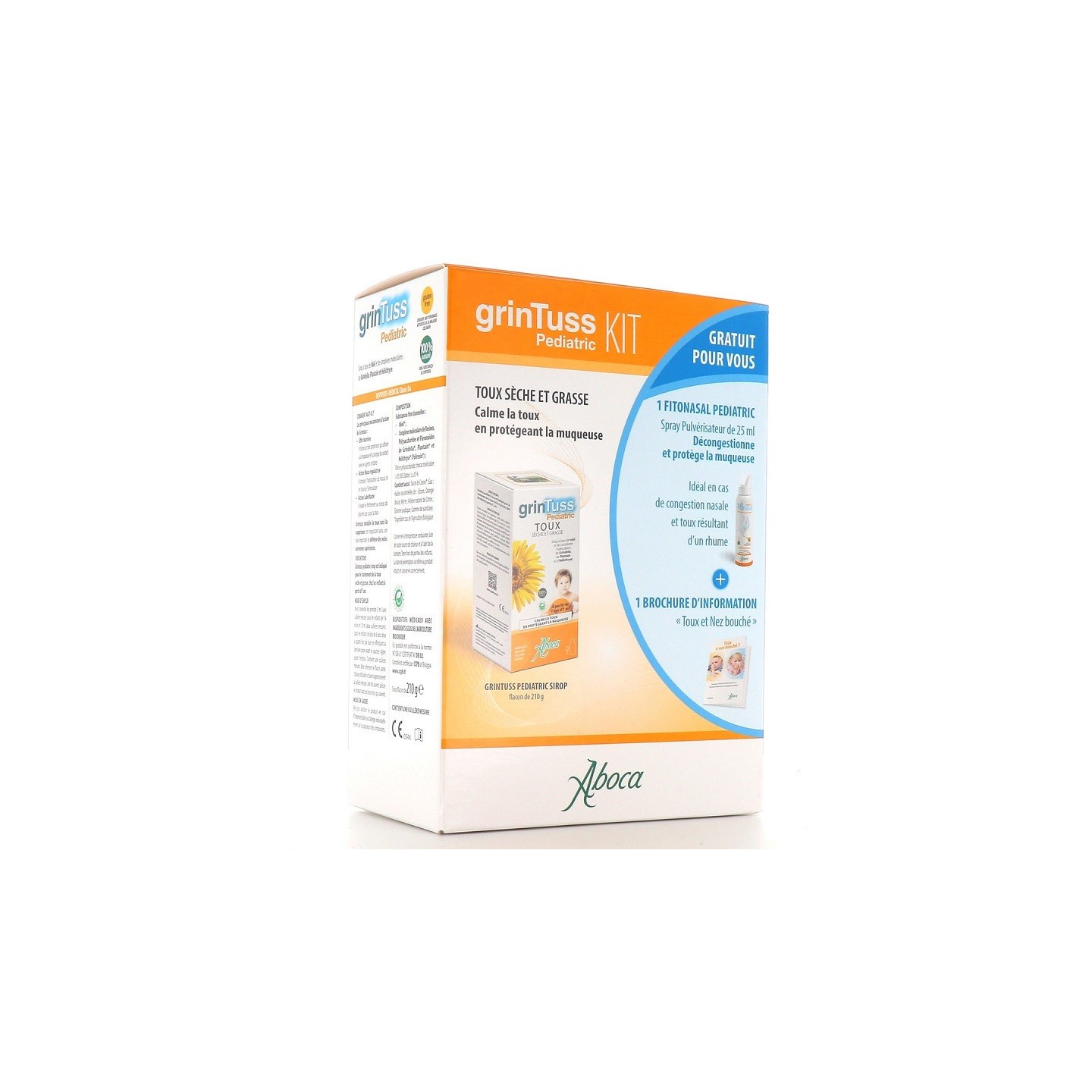 Aboca Grintuss Kit Pediatric toux sèche et grasse - Sirop + Spray nasal