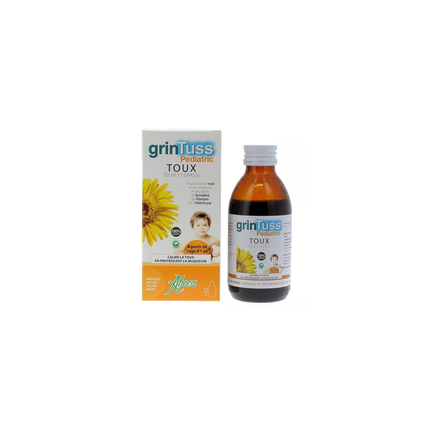 Aboca GrinTuss Pediatric Sirop Enfants 210 g