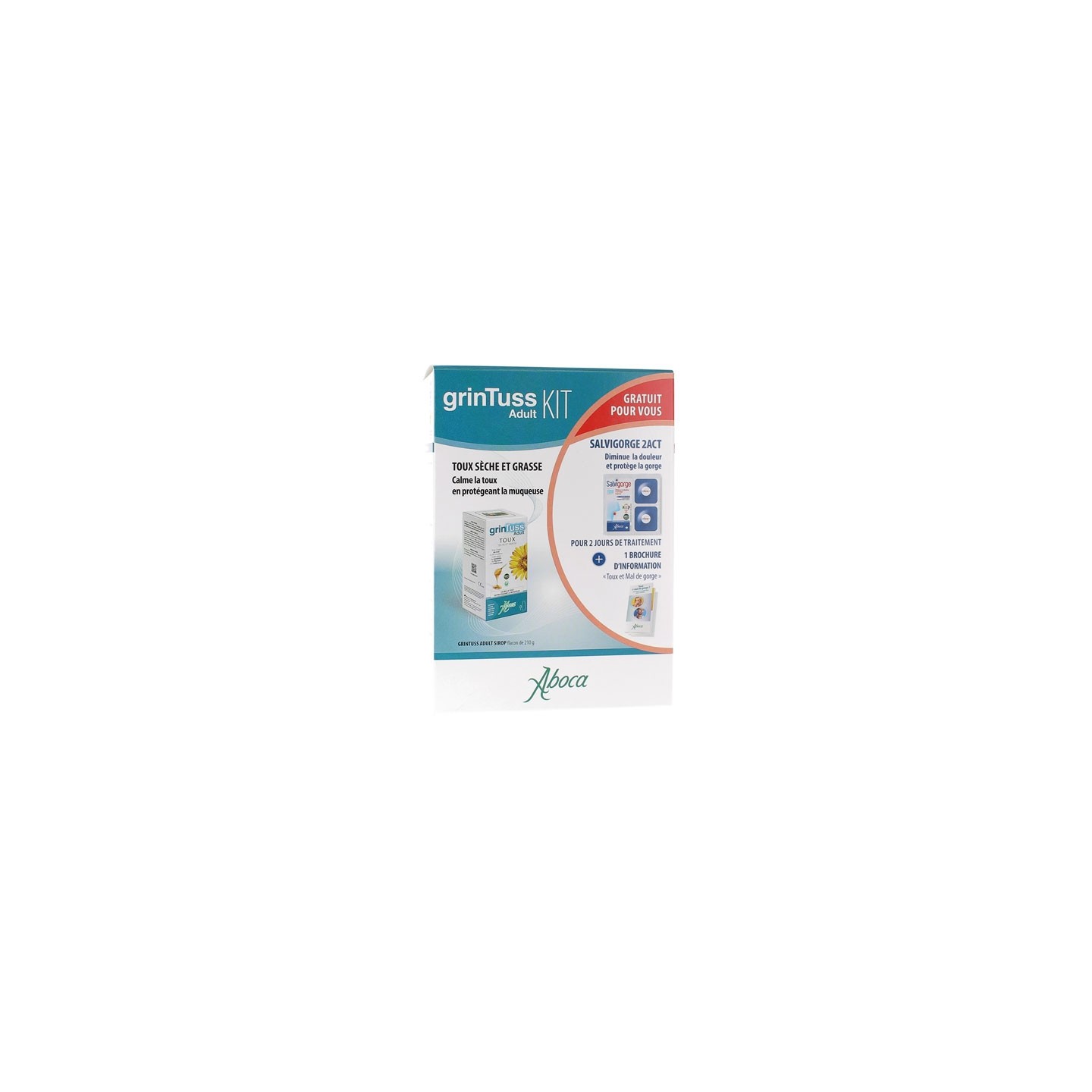 Aboca Kit Grintuss adulte toux sèche et grasse - 1 sirop + 20 comprimés à sucer