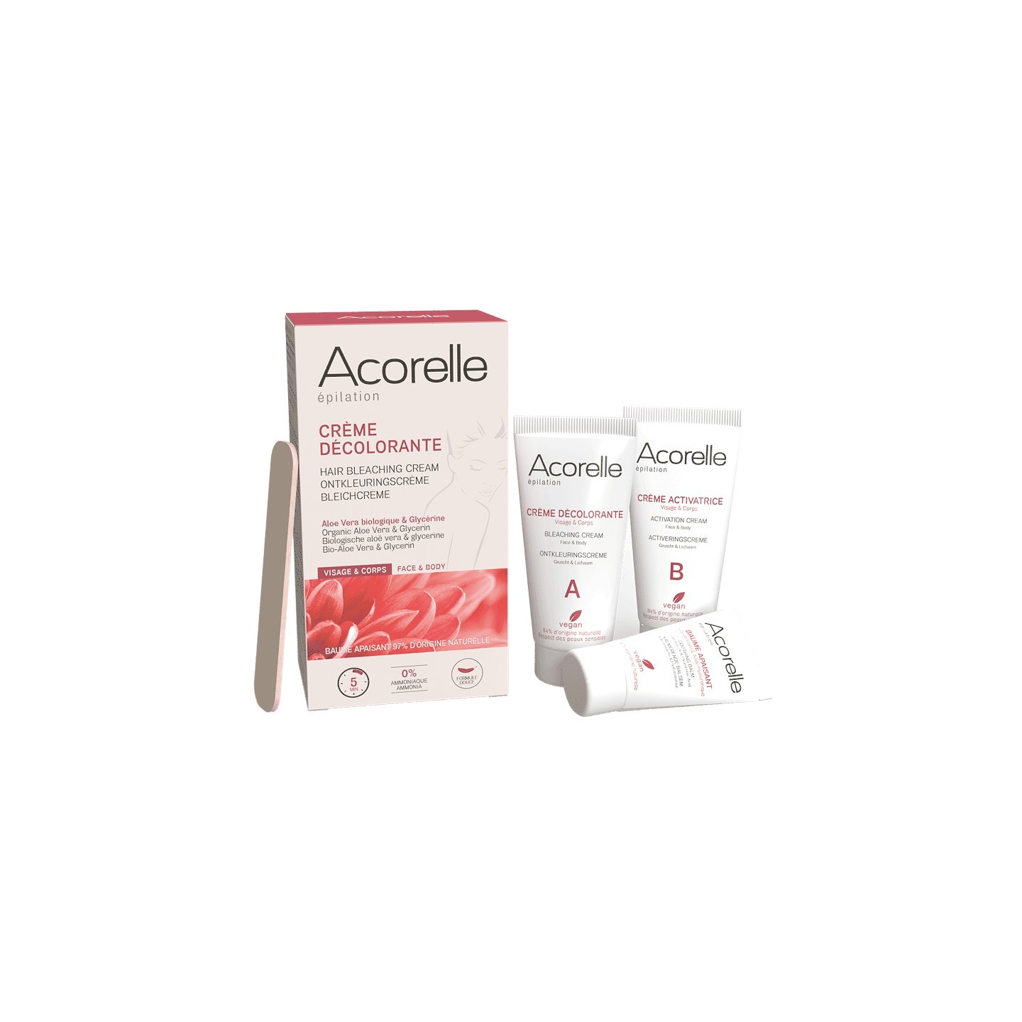 Acorelle Crème décolorante visage et corps - 2x30ml
