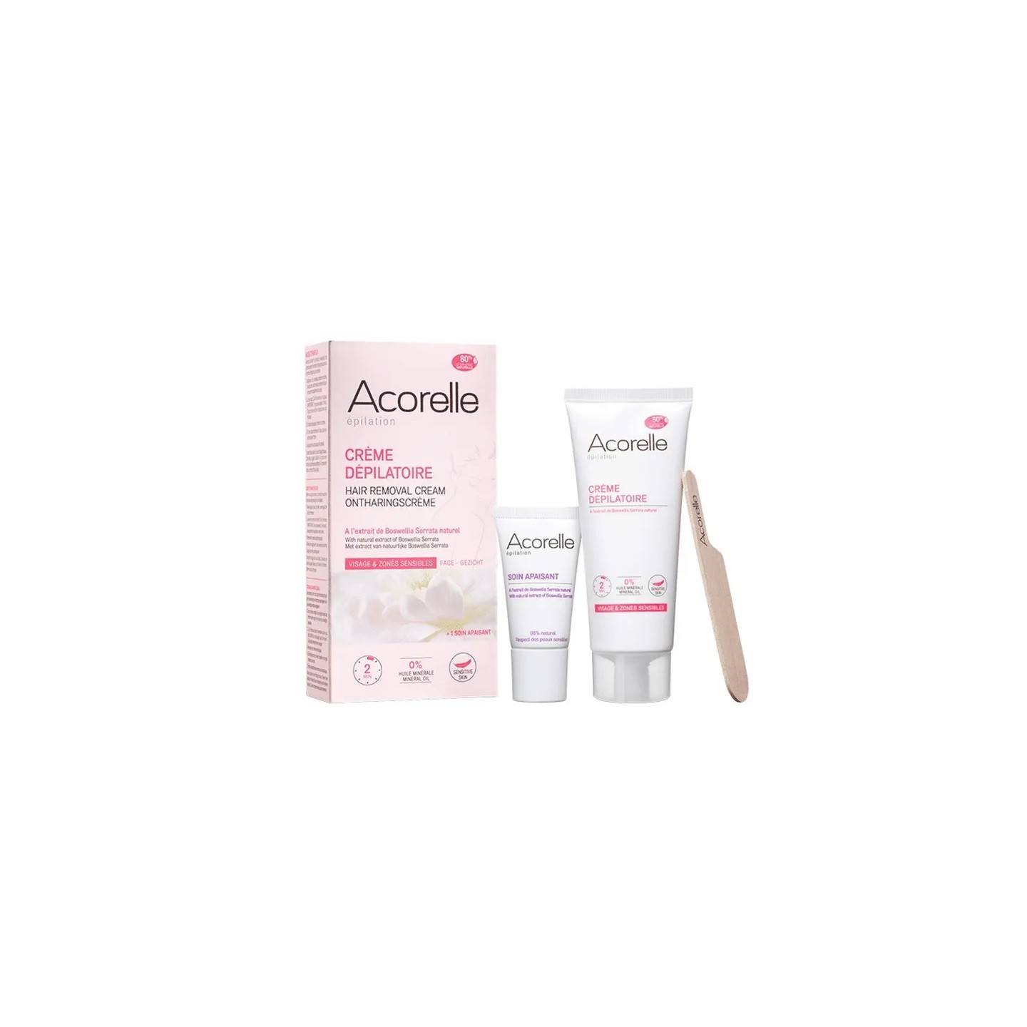 Acorelle Crème dépilatoire visage et zones sensibles - 75ml