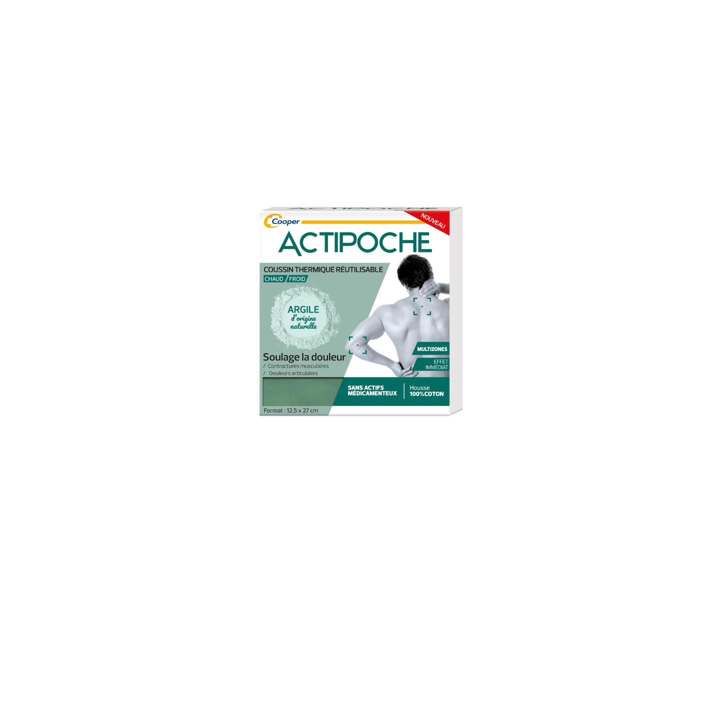 Actipoche Coussin Thermique Multi-Zones Argile
