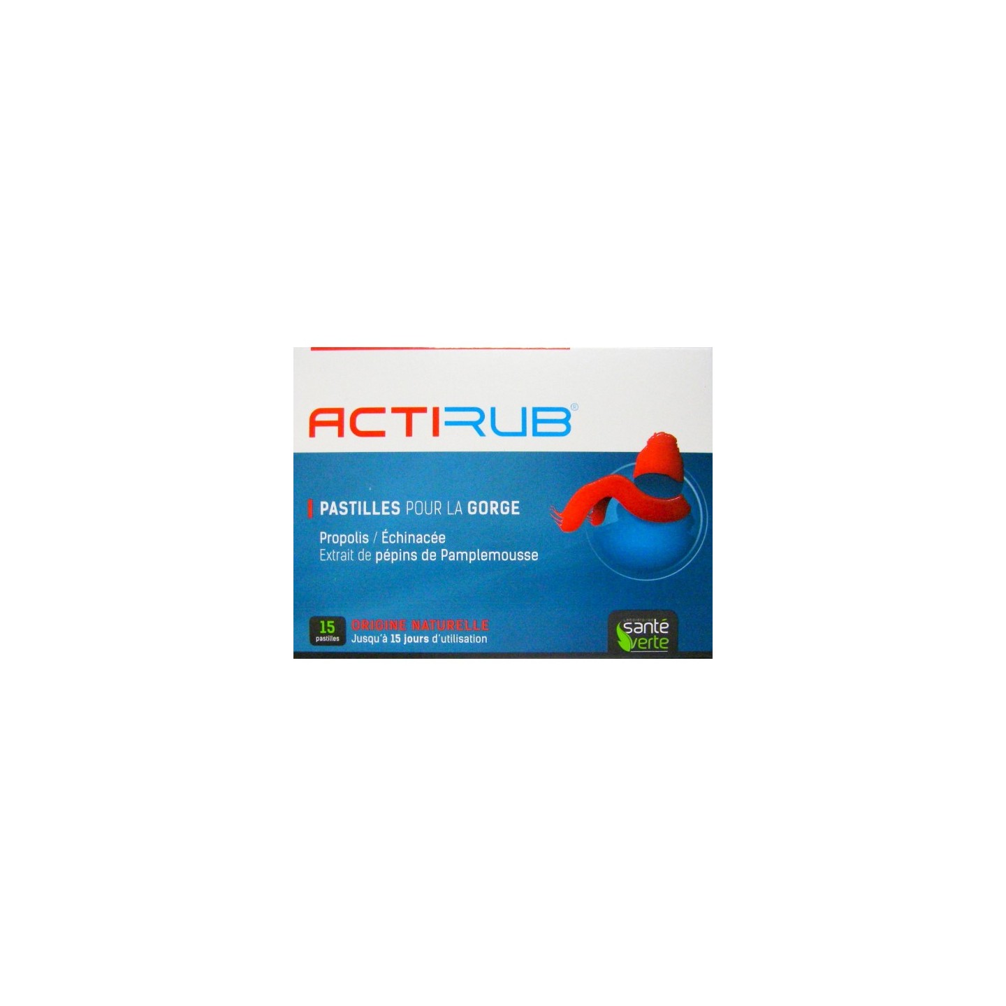 Actirub 15 pastilles Gorge Santé verte