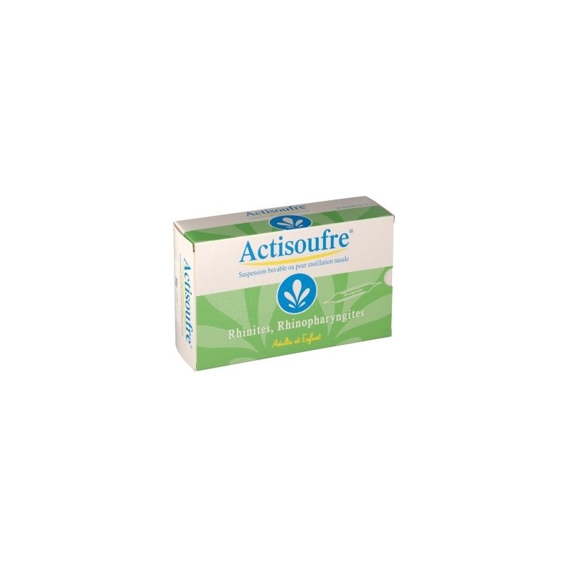 Pharmacie Bastille - Actisoufre 4mg/50mg 30 ampoules de 10ml
