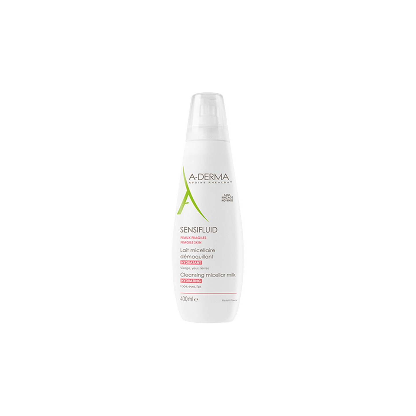 ADERMA SENSIFLUID LAIT MICELLAIRE 400ML