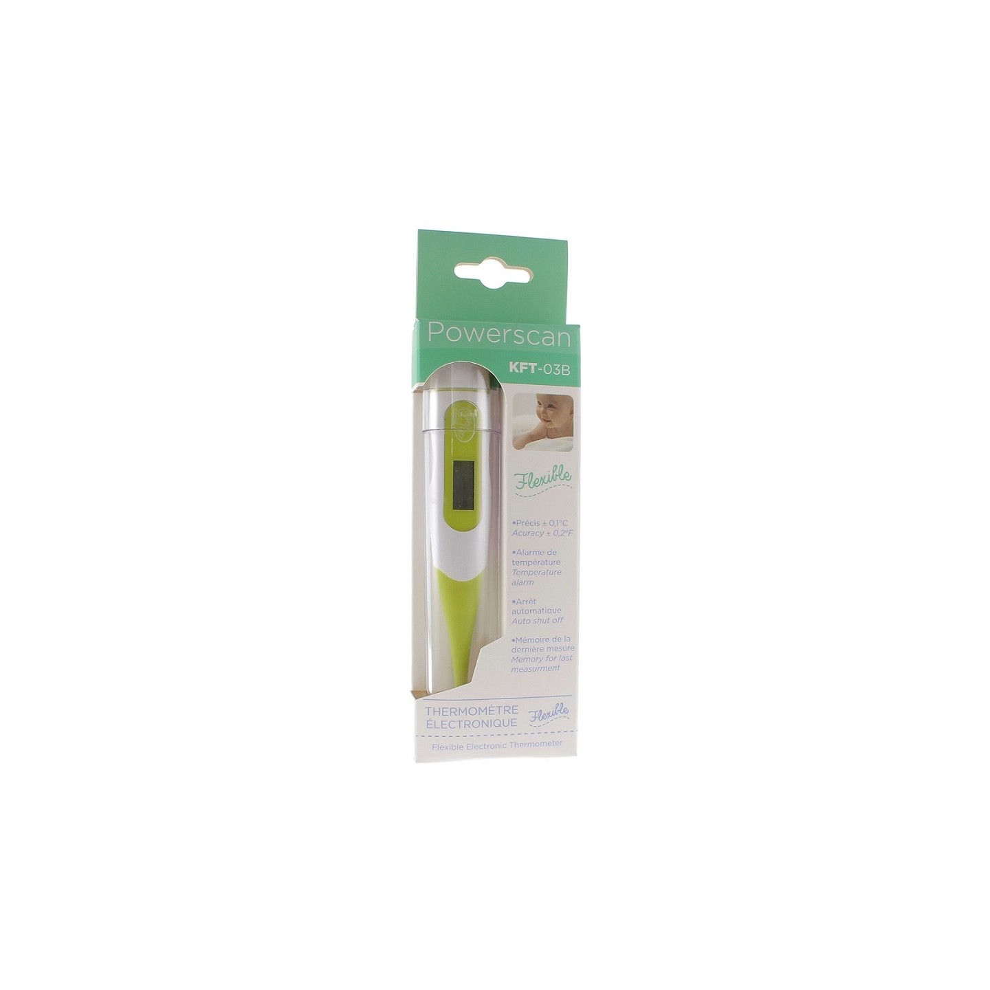 Ageti Thermomètre électronique flexible Powerscan KFT03B