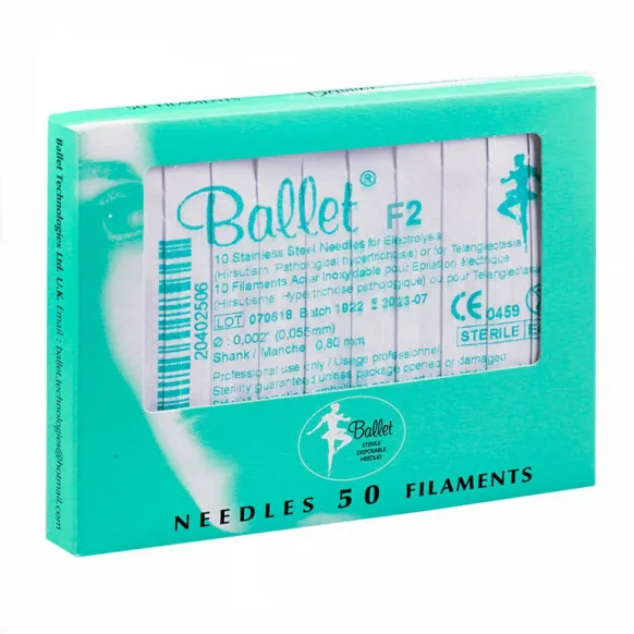 AIGUILLES D'ÉPILATION EN INOX BALLET TYPE F