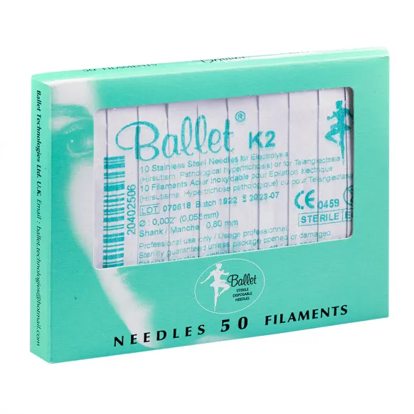 AIGUILLES D'ÉPILATION EN INOX BALLET