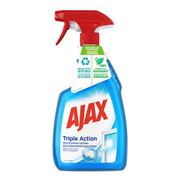 AJAX TRIPLE ACTION NETTOYANT VITRES ET SURFACES 750ML