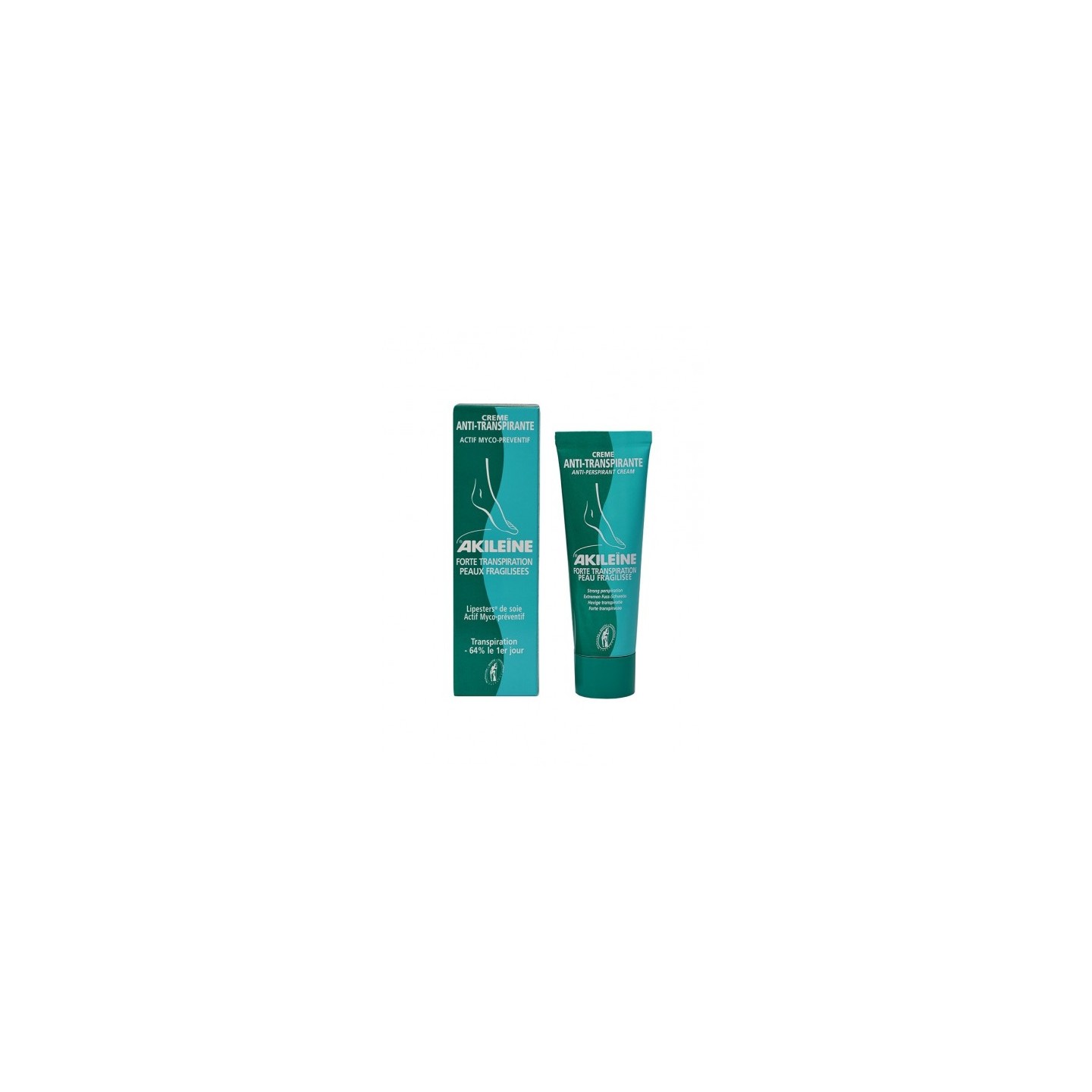 Akileïne Crème Anti transpirante Actif Myco-préventif 50ml