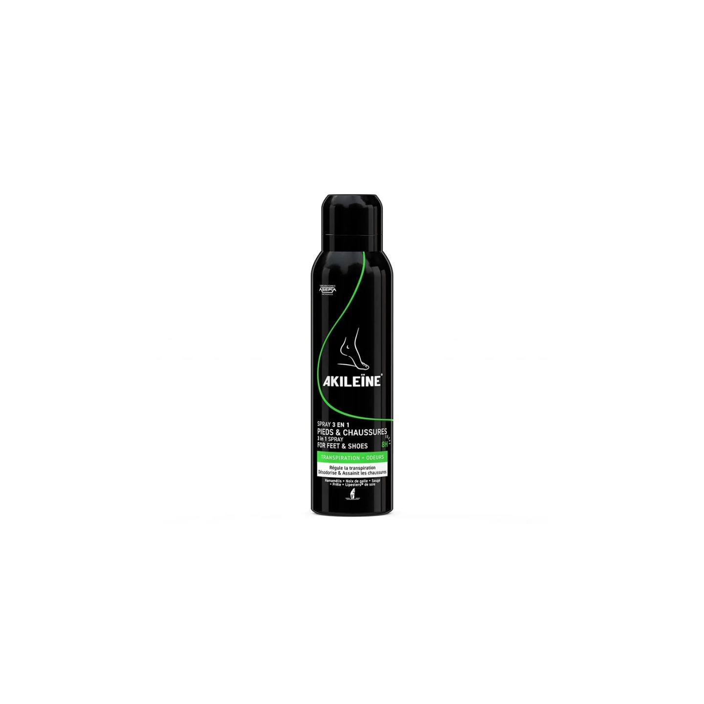 Akileïne Spray noir 3 en 1 pieds & chaussures - 150ml