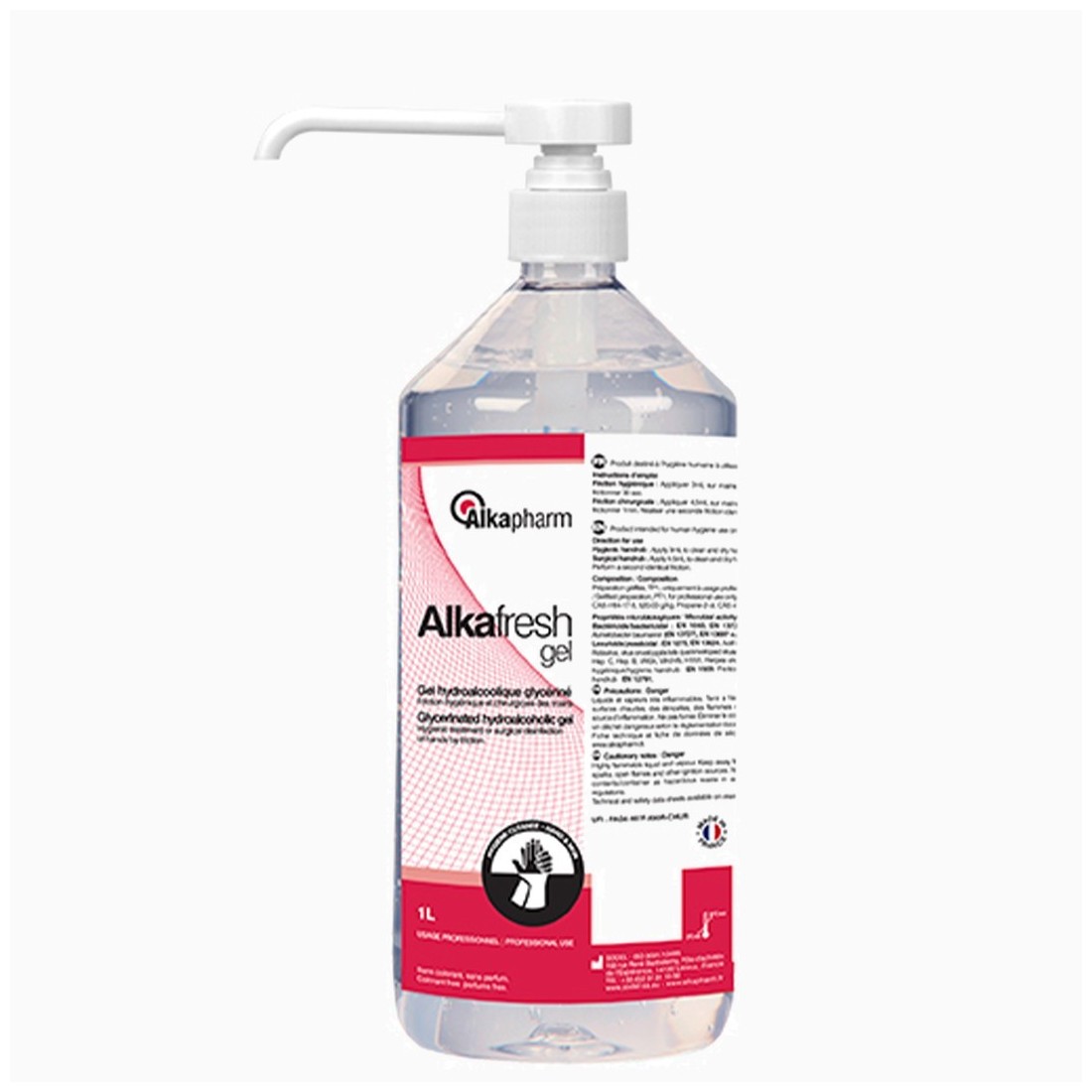 ALKAFRESH 1L Gel Hydroalcoolique avec Pompe