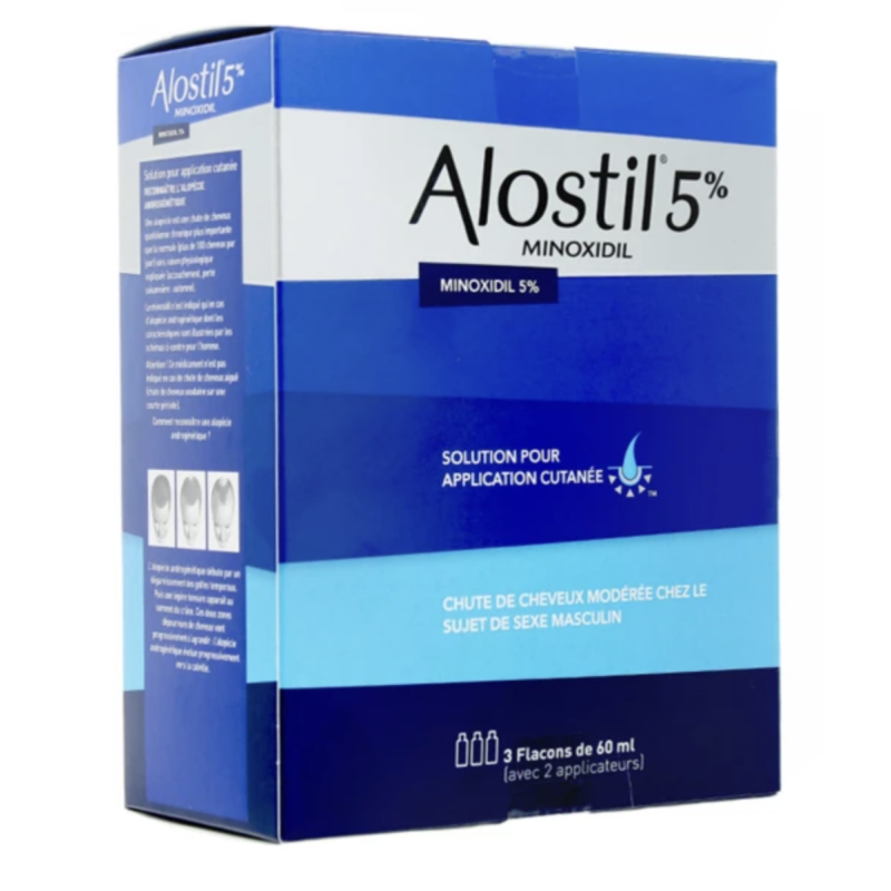 ALOSTIL 5% Solution pour application cutanée 3x60ml
