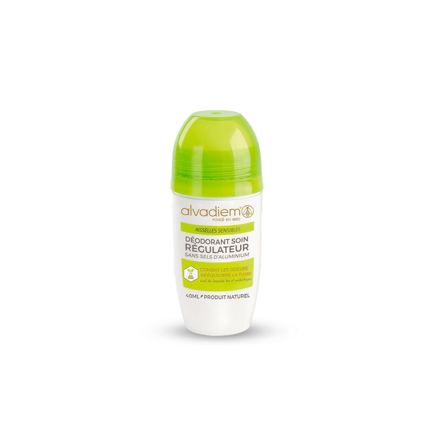 Alvadiem Déodorant soin régulateur aisselles Apivita - 40ml