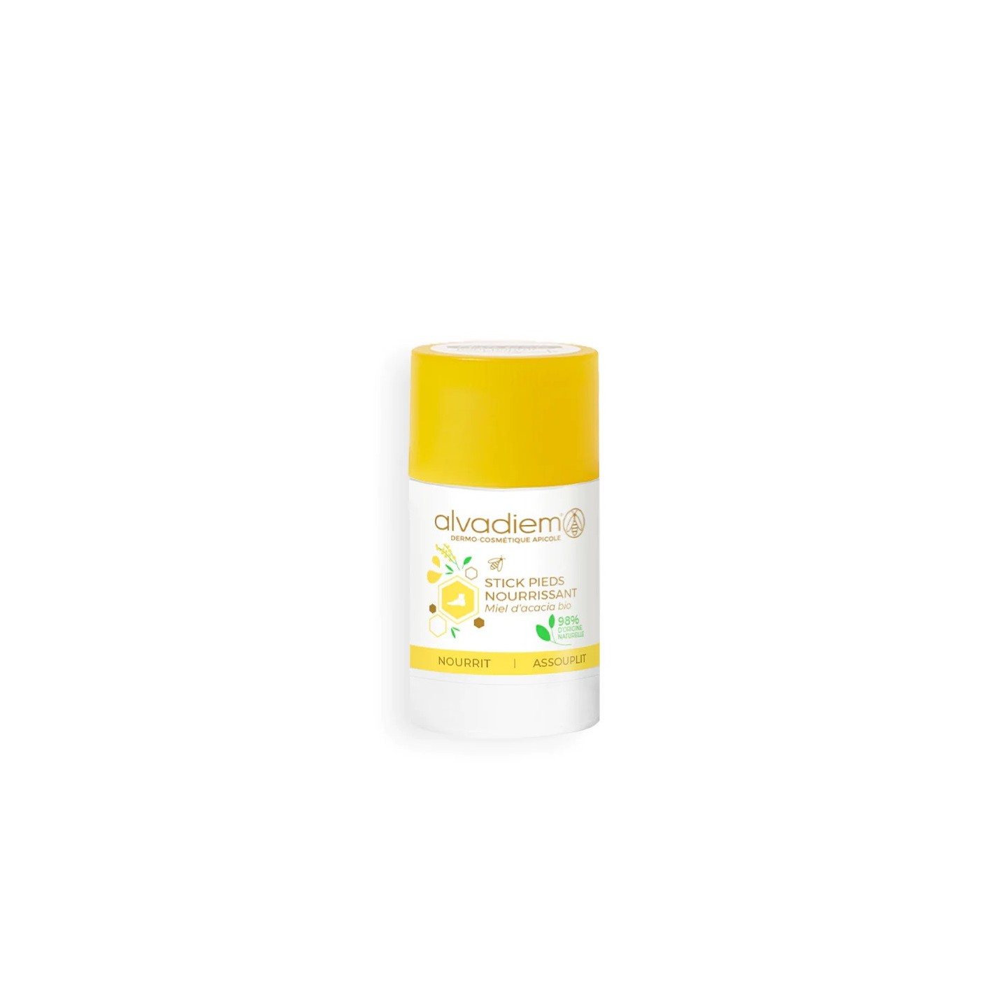 Alvadiem Stick pieds nourrissant au miel d'acacia Bio - 50g