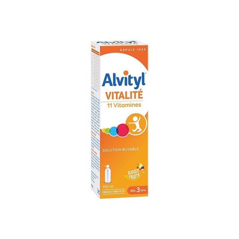 Pharmacie Bastille - Alvityl forme équilibre vitalité solution multivitaminée 150ml