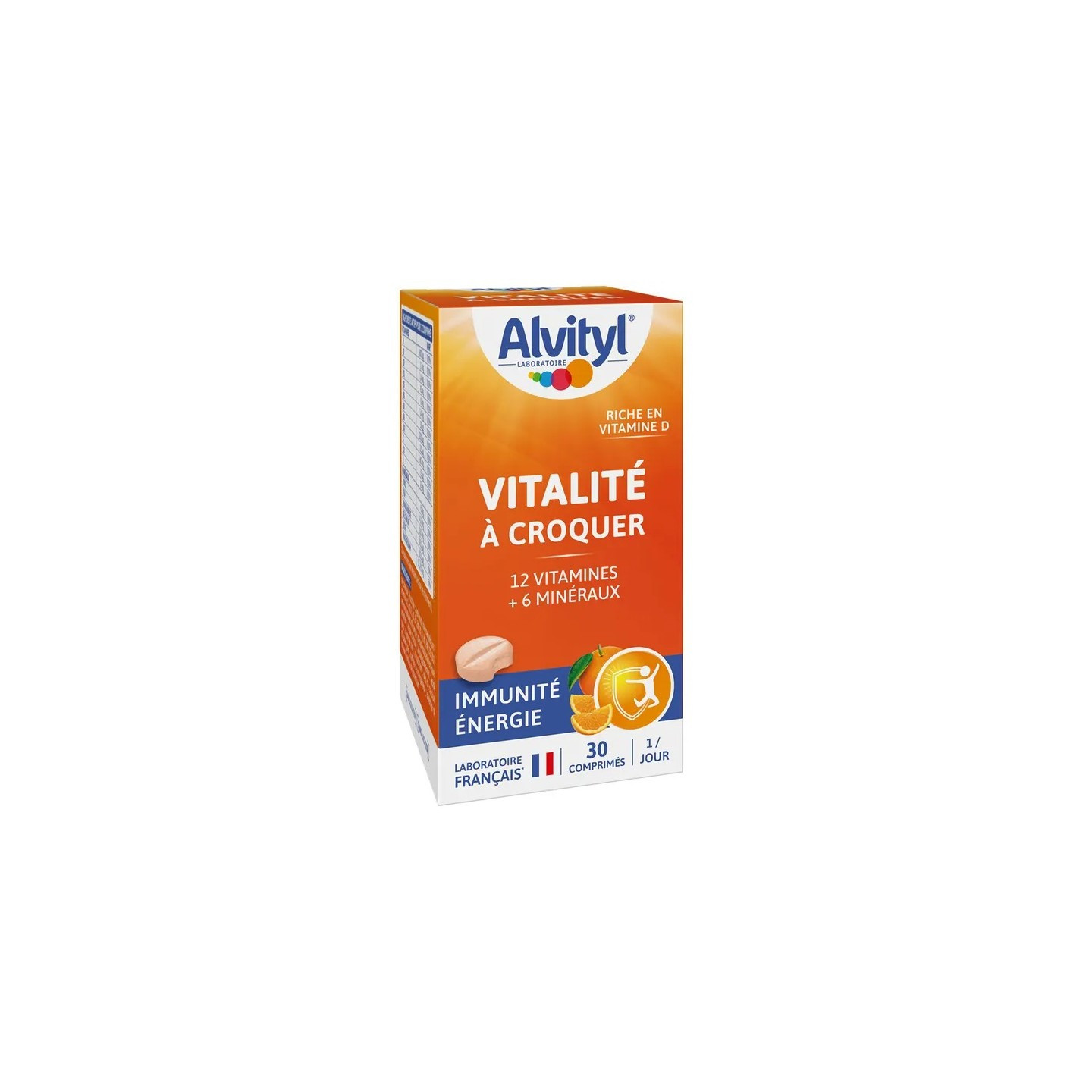 Alvityl Vitalité à croquer goût orange - 30 comprimés
