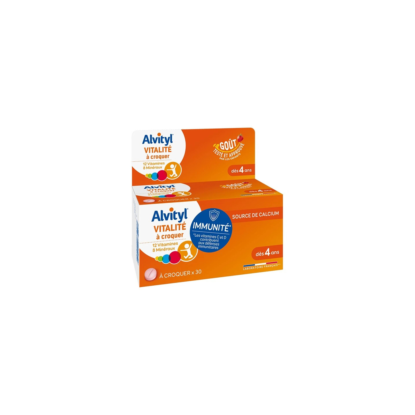 Alvityl Vitalité fraise -30 comprimés à croquer