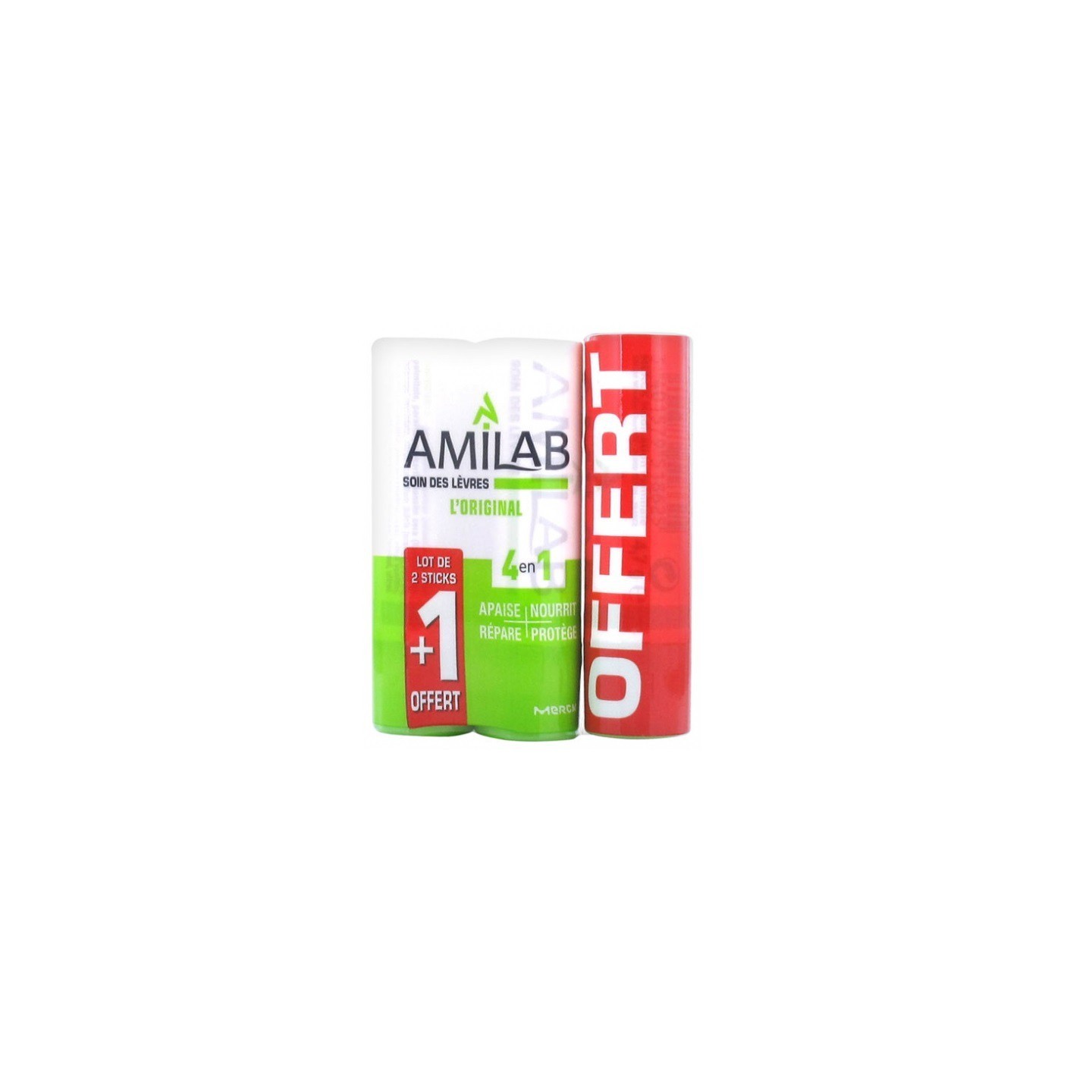 Amilab Soin lèvres duo 2 x 3,6ml + 1 tube Offert