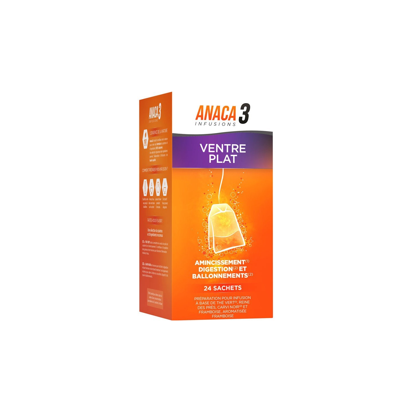 Anaca3 Infusions ventre plat - 24 sachets