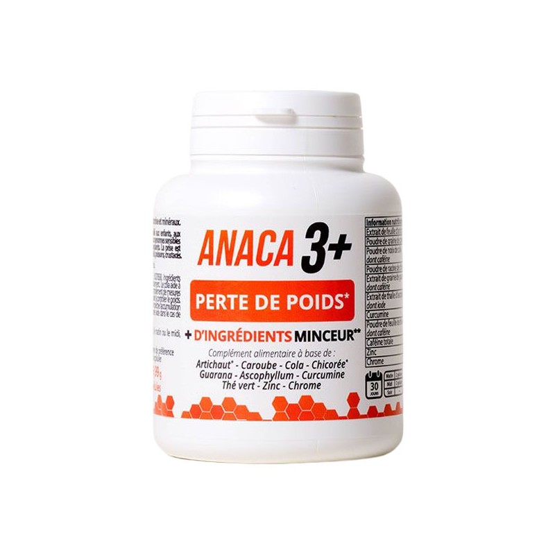 Pharmacie Bastille - Anaca3+ perte de poids 120 gélules