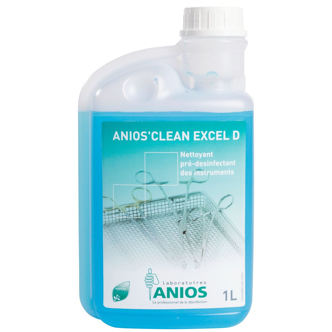Nettoyant Pre-desinfectant Anios Clean Excel D Bidon 1 Litre avec Bouchon Doseur
