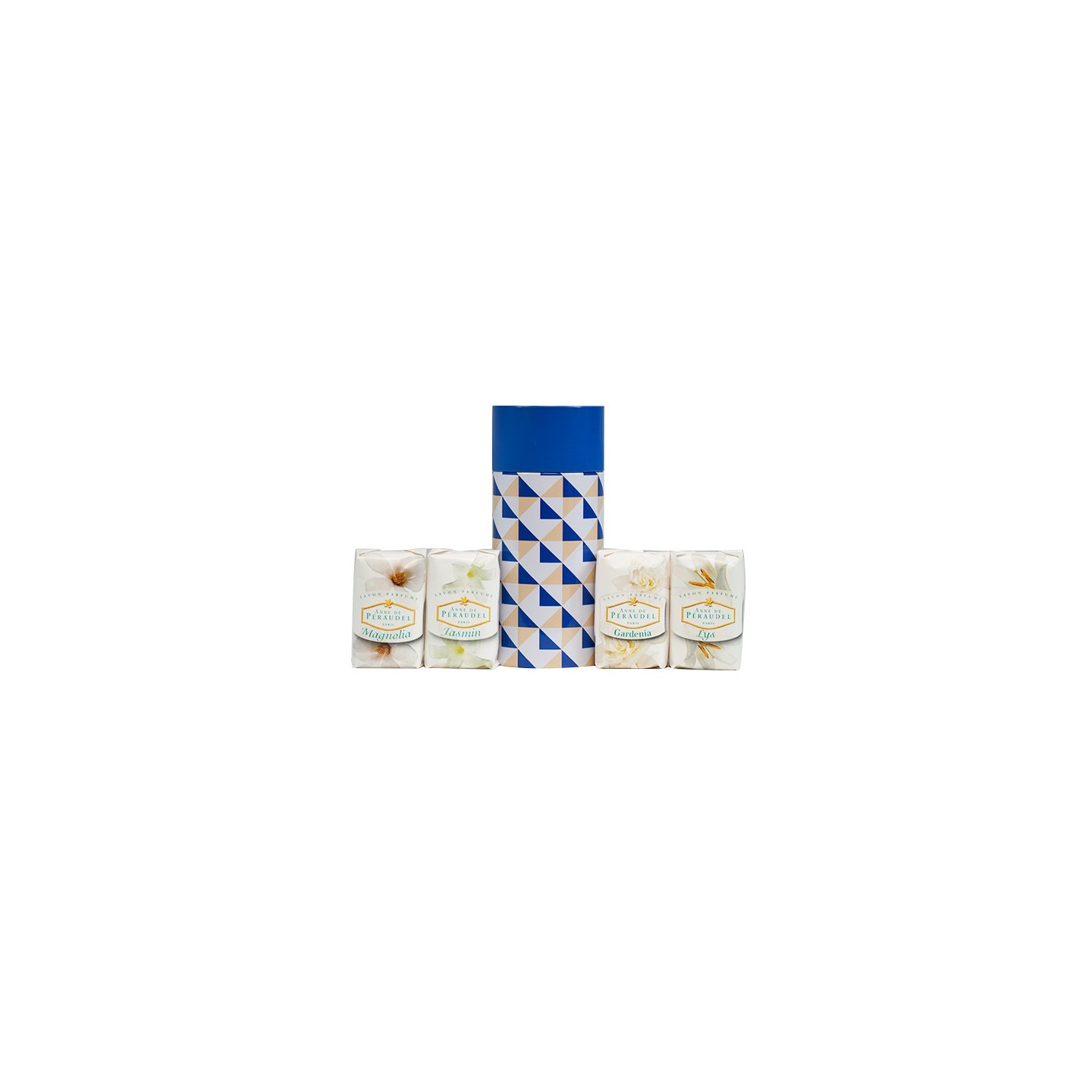 Anne de Péraudel boîte ronde bleue 4 savons