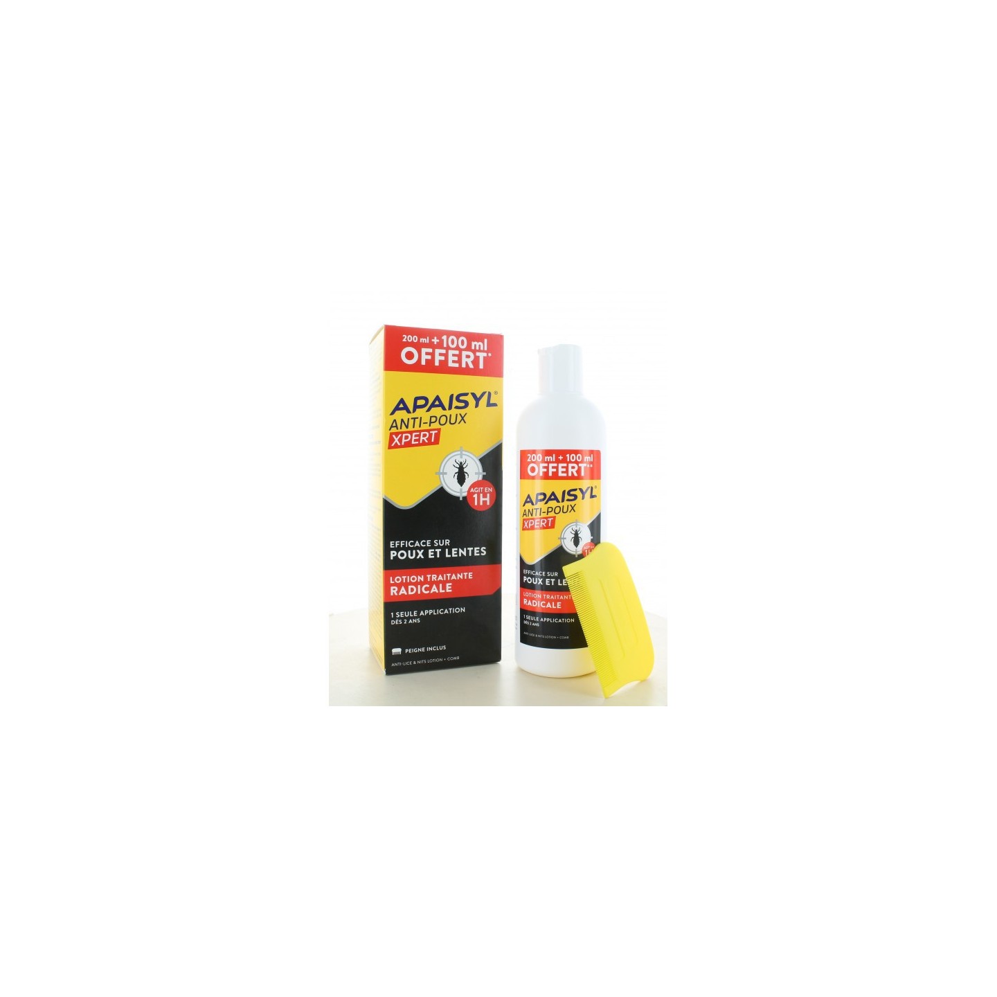 Apaisyl lotion anti-poux XPERT 200 ml + 100 ml offert