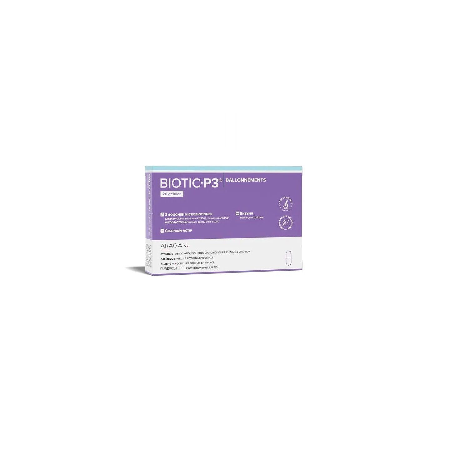 Aragan Biotic P3 Ballonnements - 20 gélules