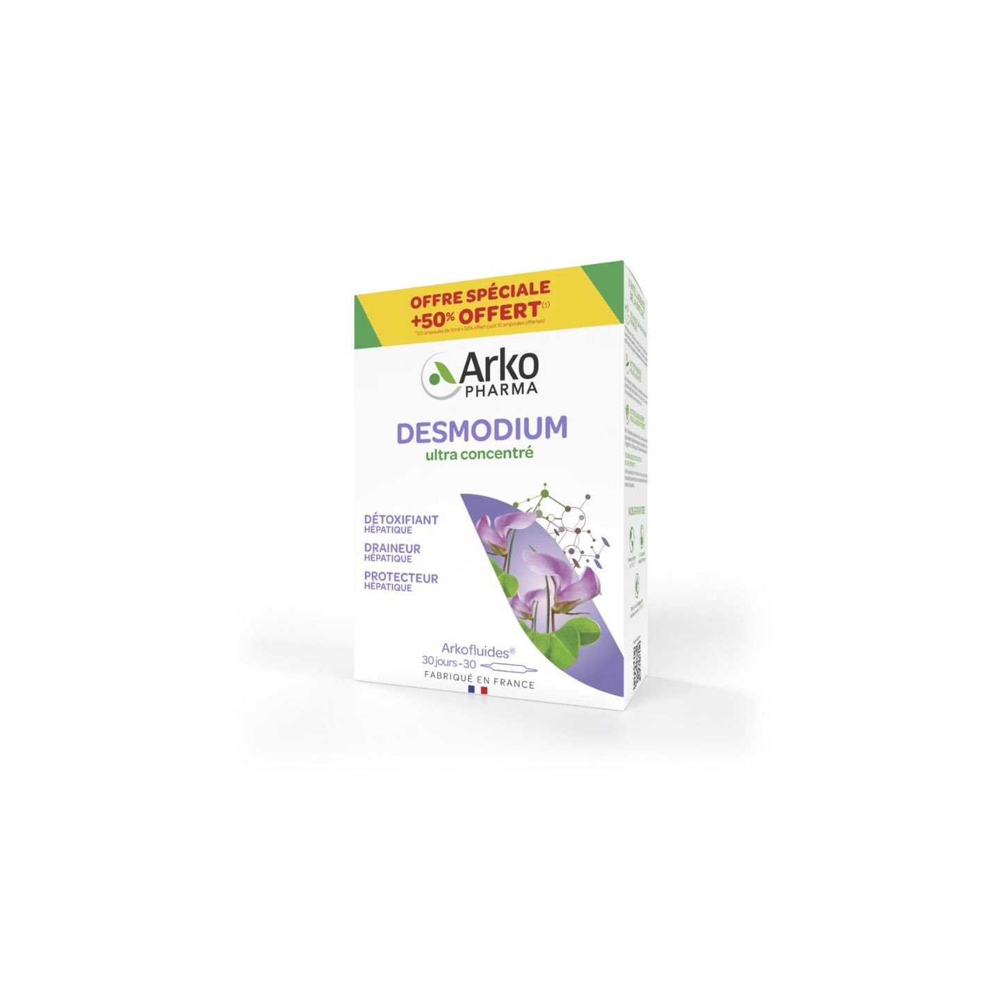 Arkofluides Desmodium 2300mg - 20 ampoules + 10 ampoules Offertes