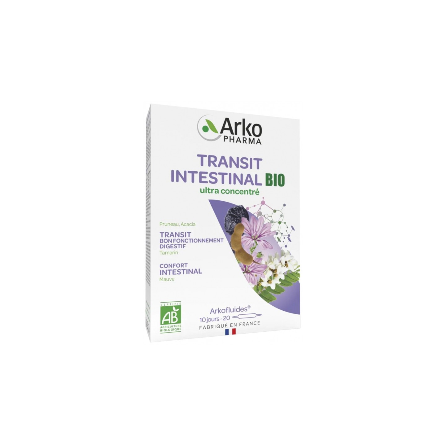 Arkofluides Transit intestinal Bio - 20 ampoules
