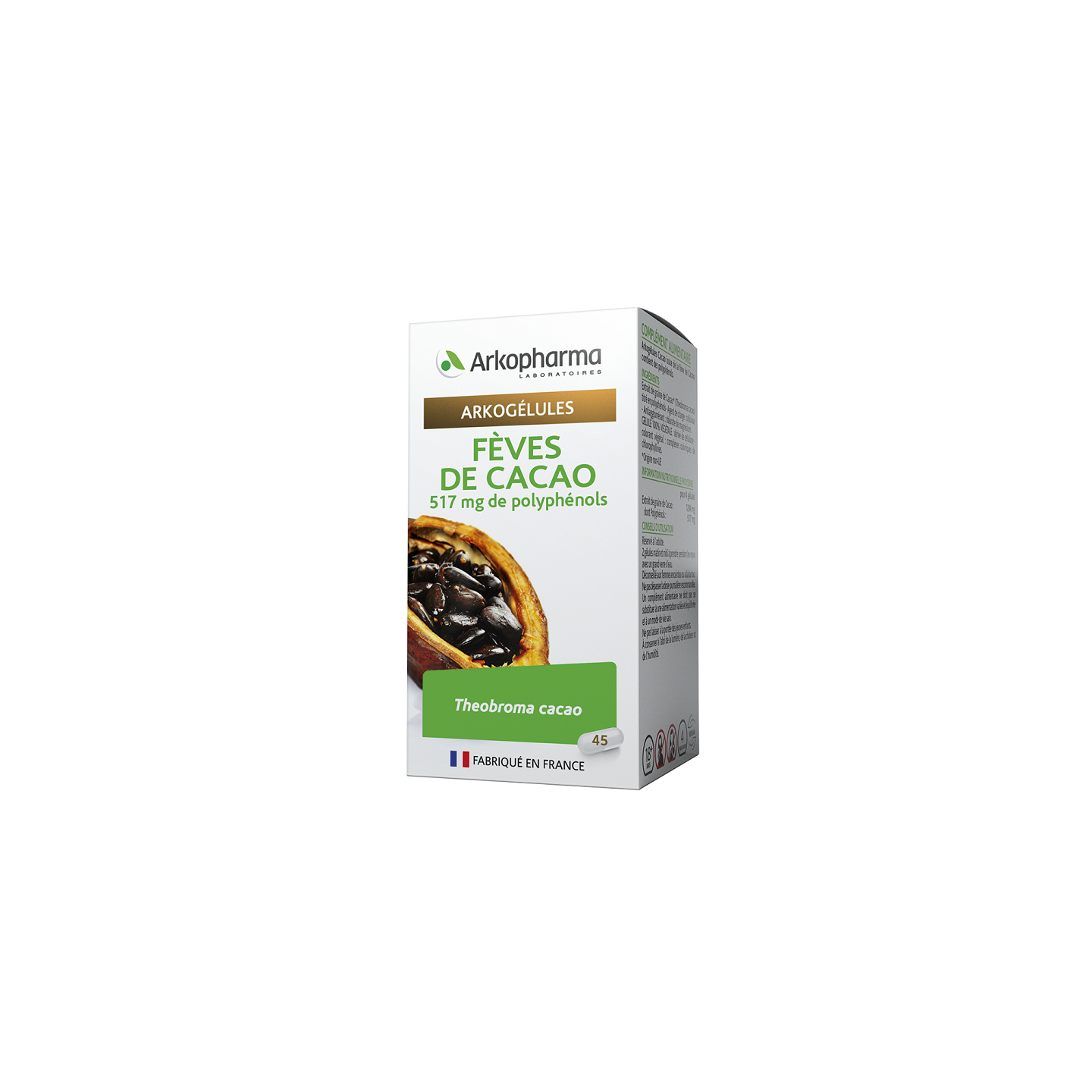 Arkogélules Fèves de Cacao - 45 gélules