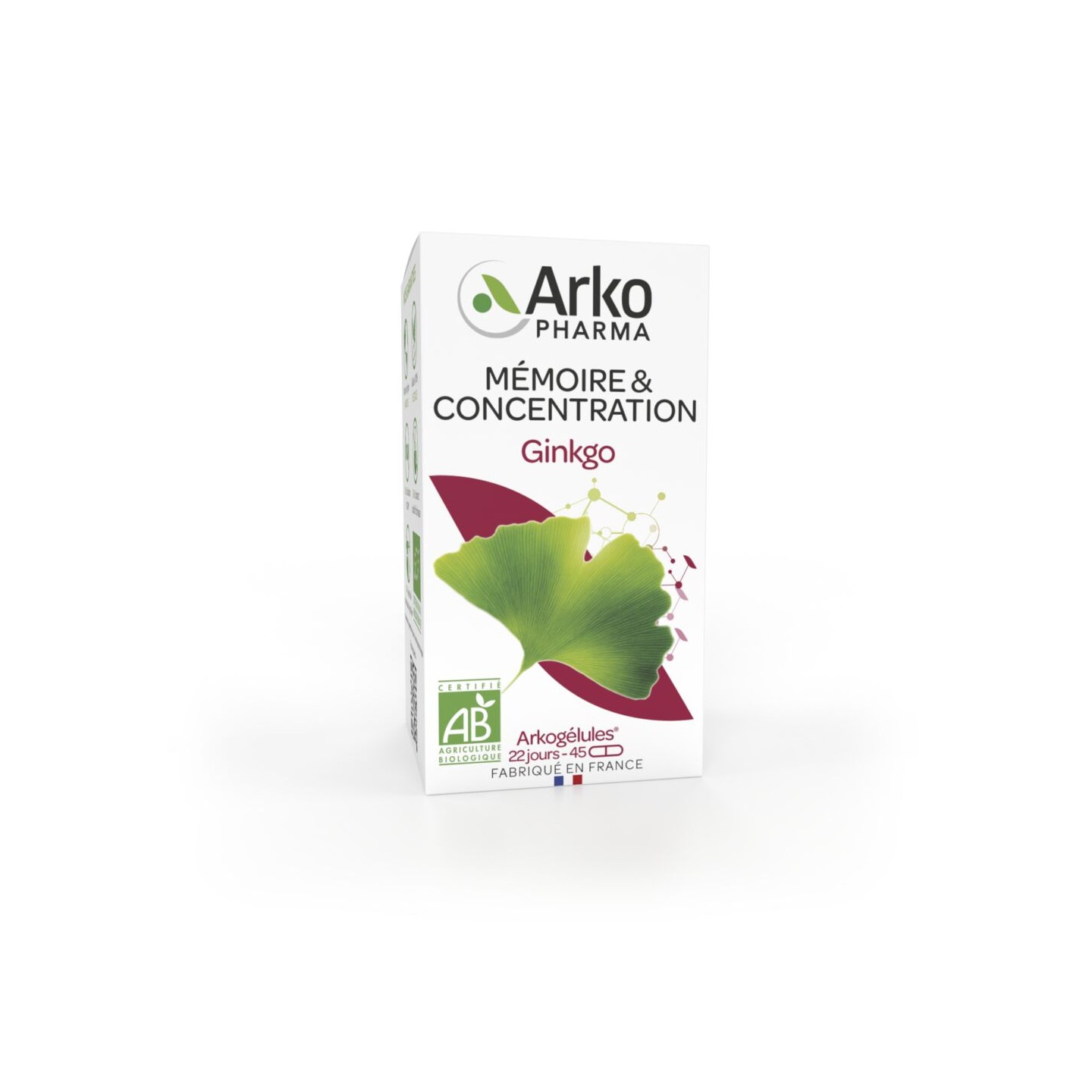 Arkogélules Ginkgo bio - 45 gélules