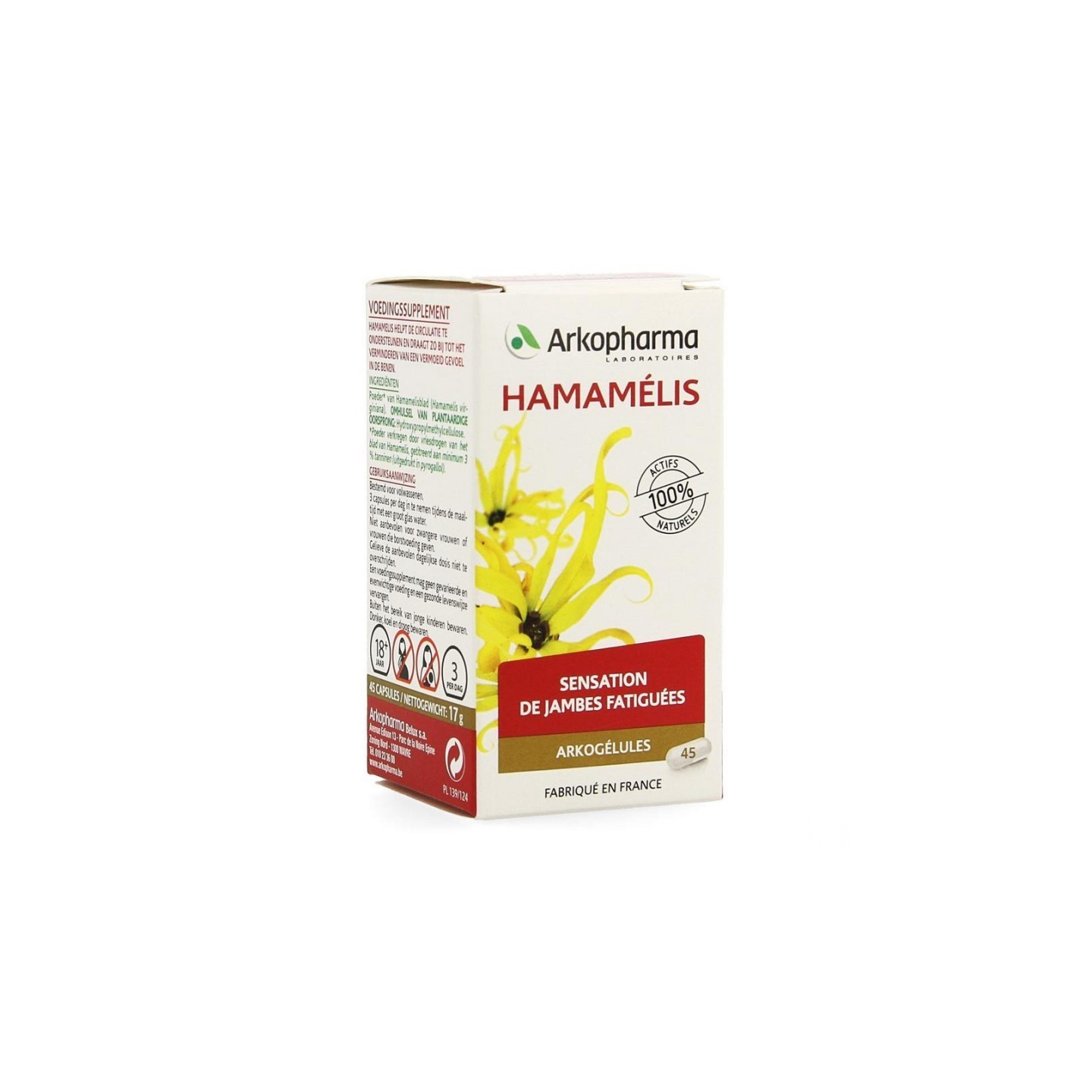 Arkogélules hamamélis - 45 gélules