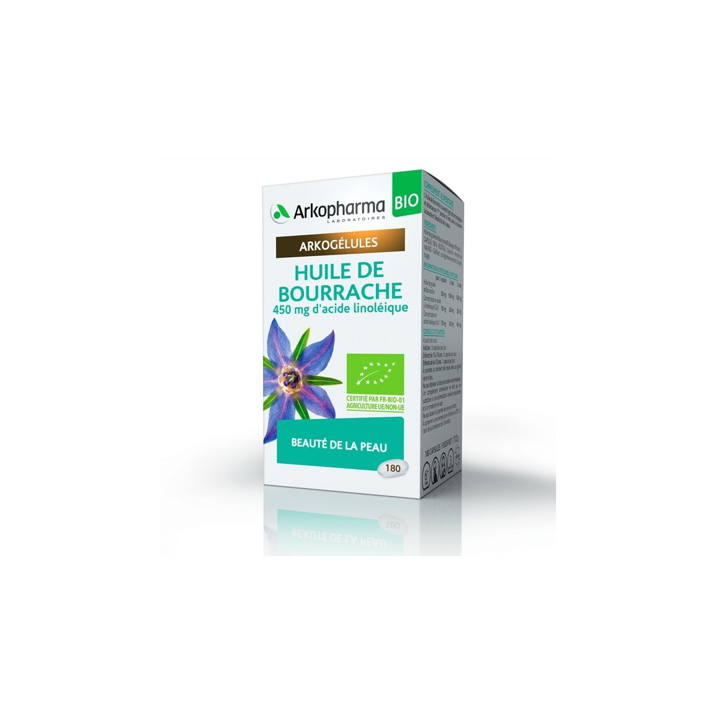 Arkogélules Huile de Bourrache Bio - 180 capsules