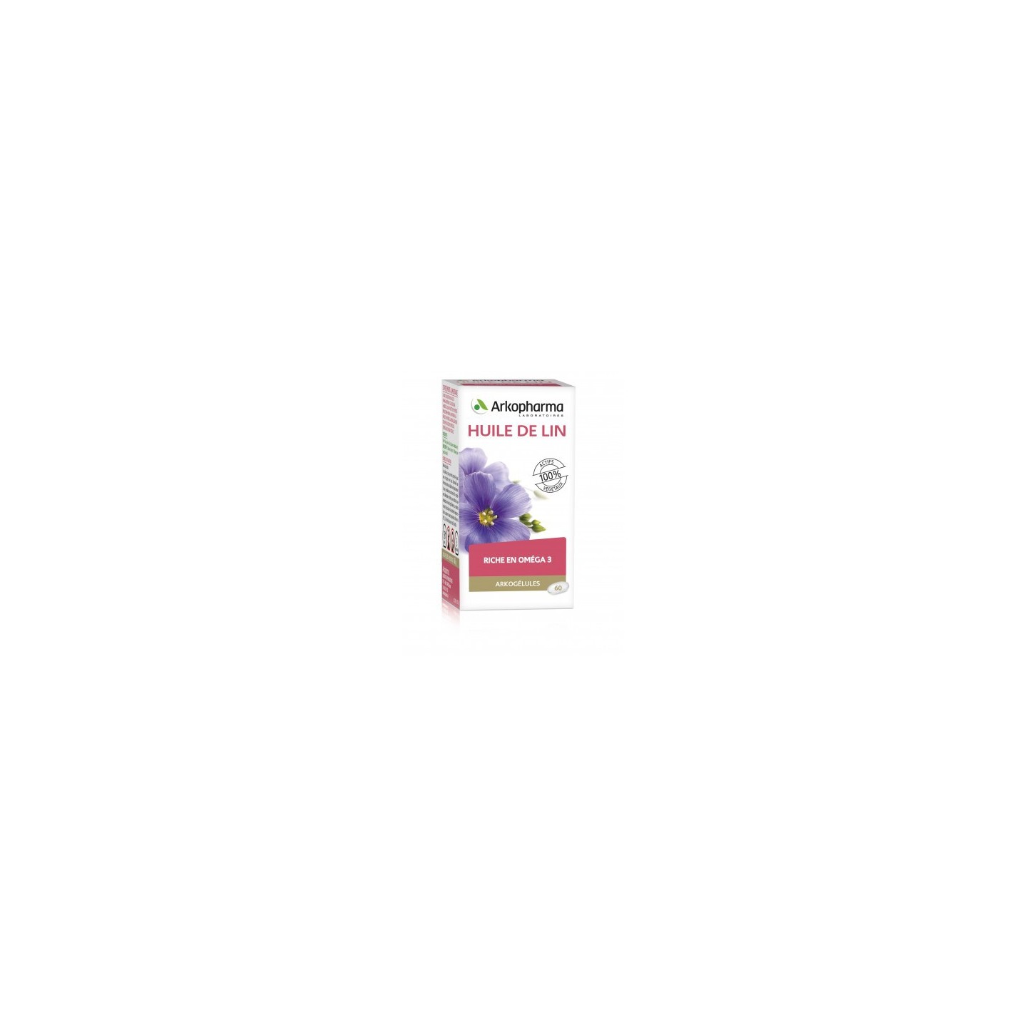 Arkogélules huile de lin bio - 60 capsules
