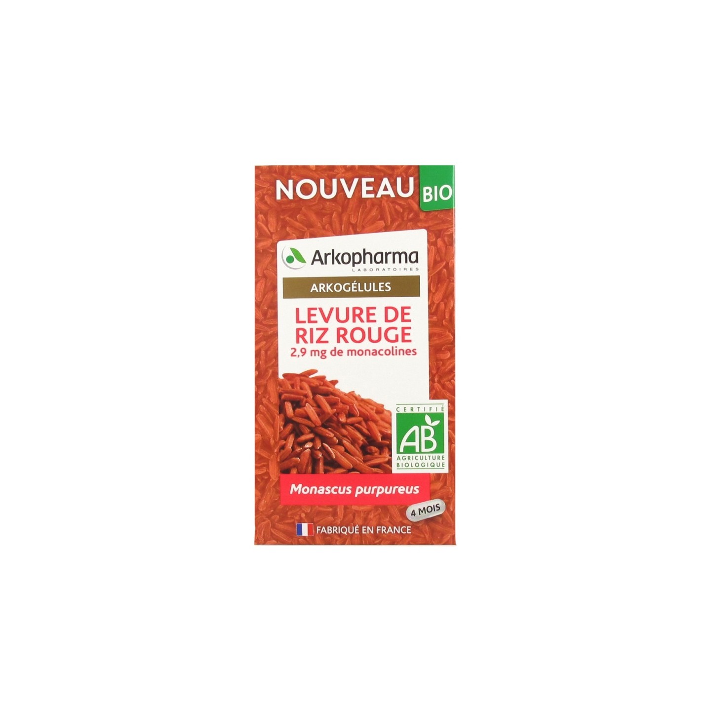 Arkogélules Levure de Riz Rouge Bio - 120 gélules
