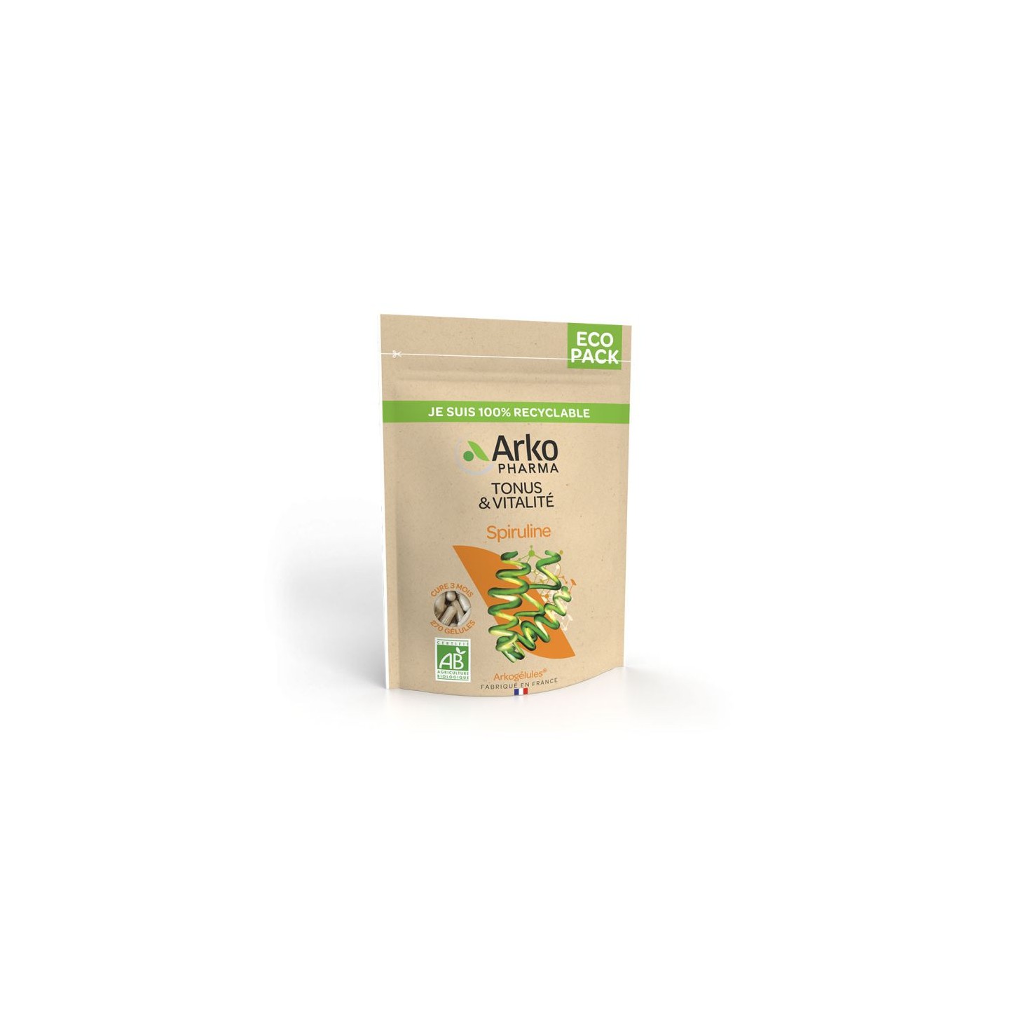 Arkogélules Spiruline Bio tonus & vitalité - 270 gélules