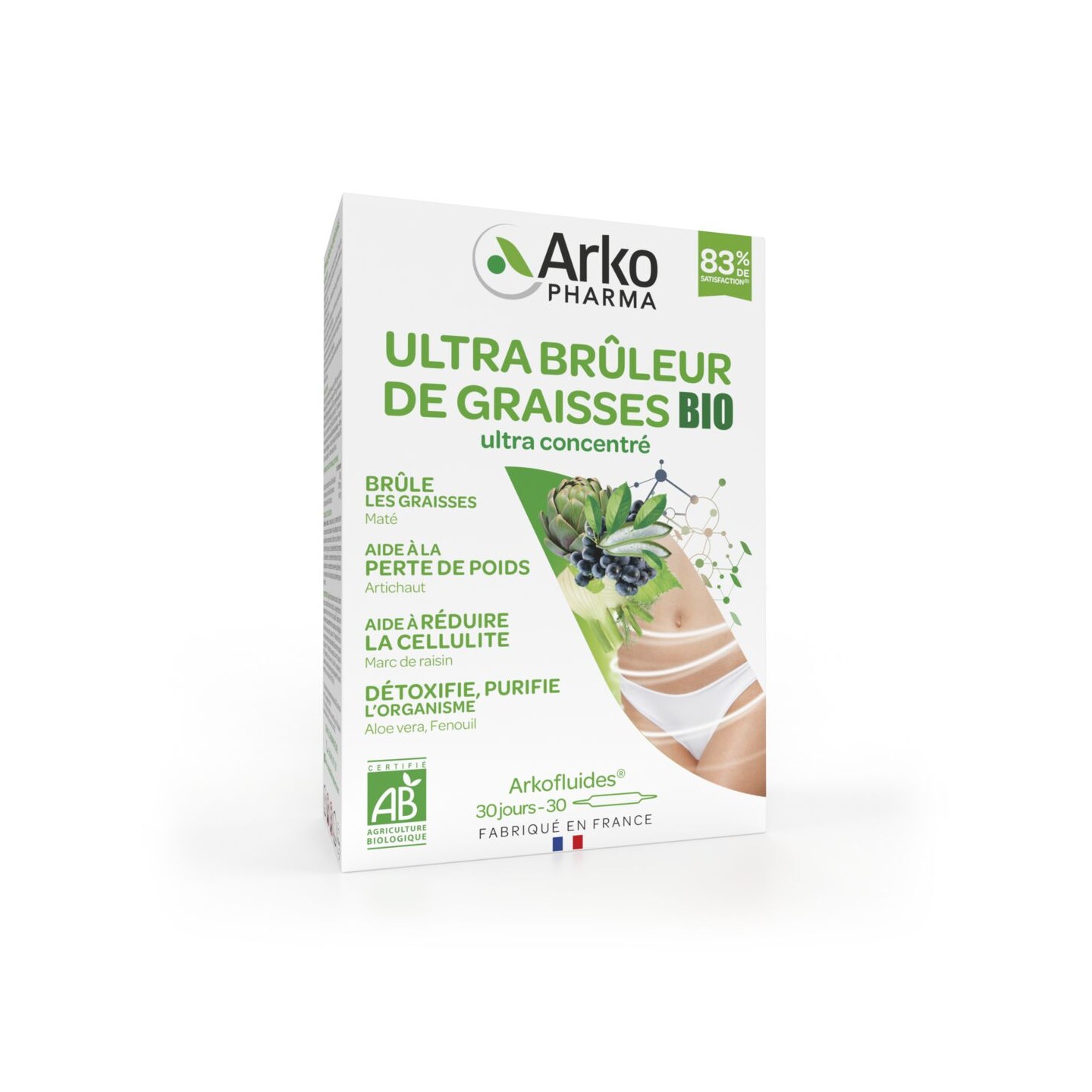 Arkopharma Arkofluides Ultra brûleur de graisses - 30 ampoules