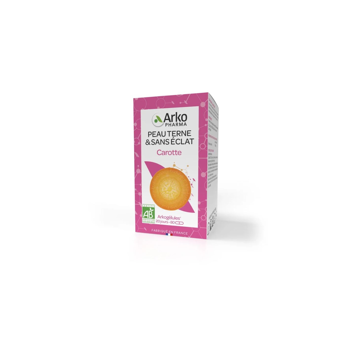 Arkopharma Arkogélules Carotte peaux ternes & sans éclat Bio - 80 gélules