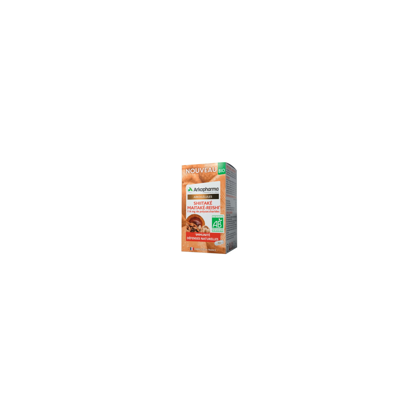 Arkopharma Arkogélules Shiitaké Maitaké Reishi Bio - 40 gélules