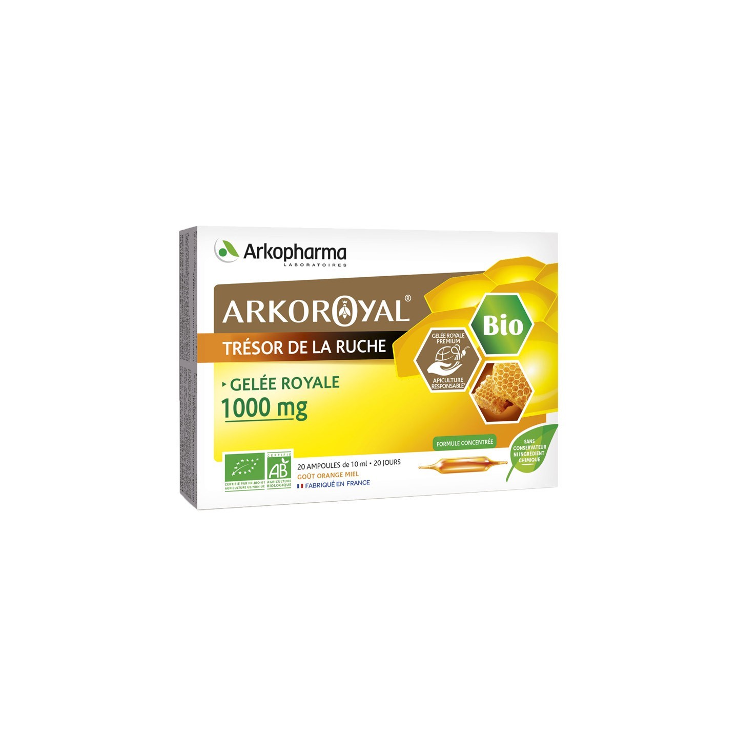 Arkopharma Arkoroyal Gelée royale Bio 1000mg - 20 ampoules