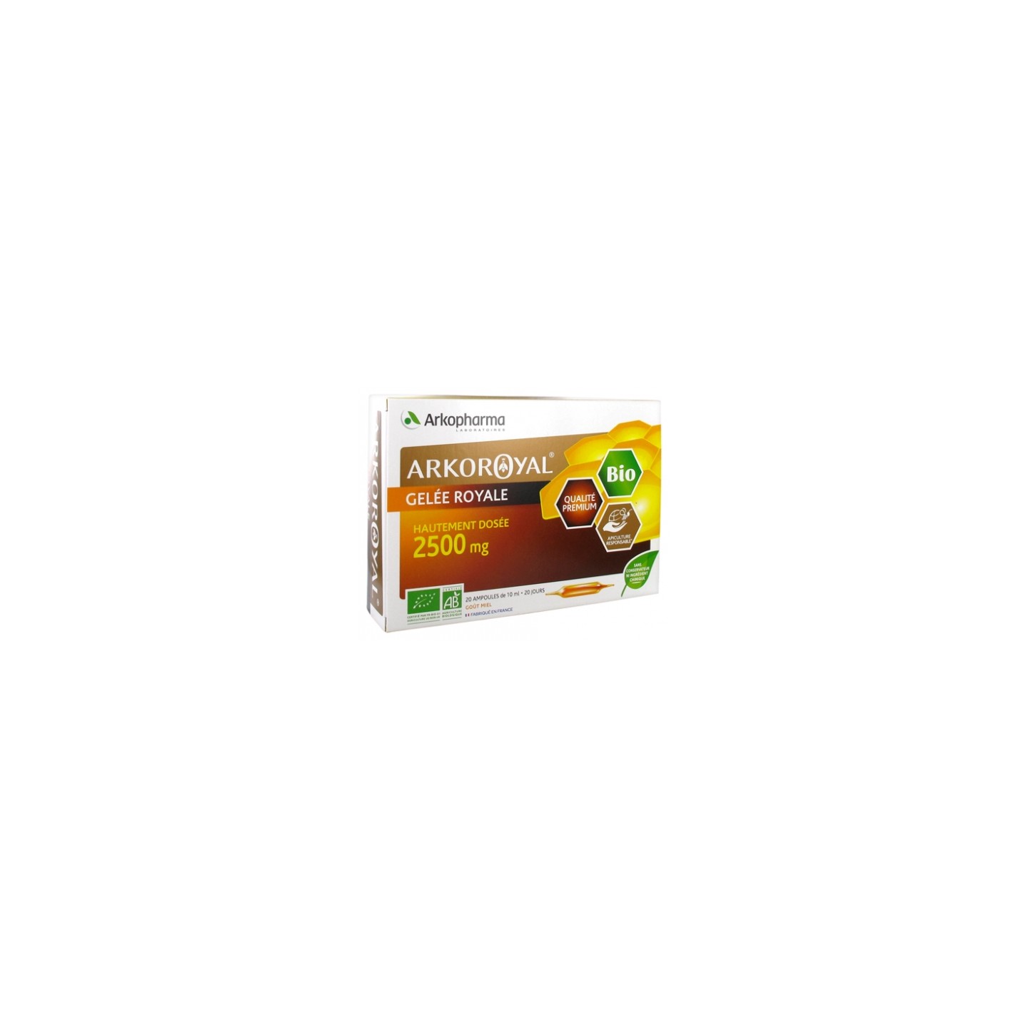 Arkopharma Arkoroyal Gelée royale Bio 2500mg - 20 ampoules