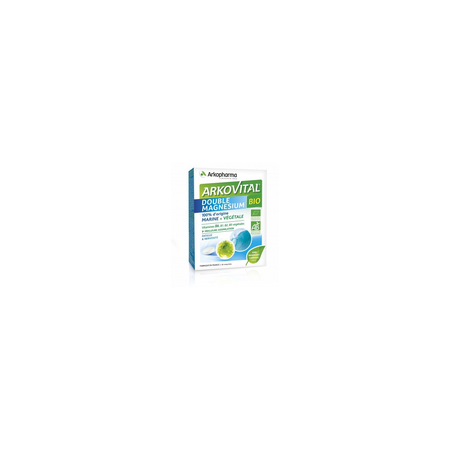 Arkopharma Arkovital double magnésium bio 30 comprimés