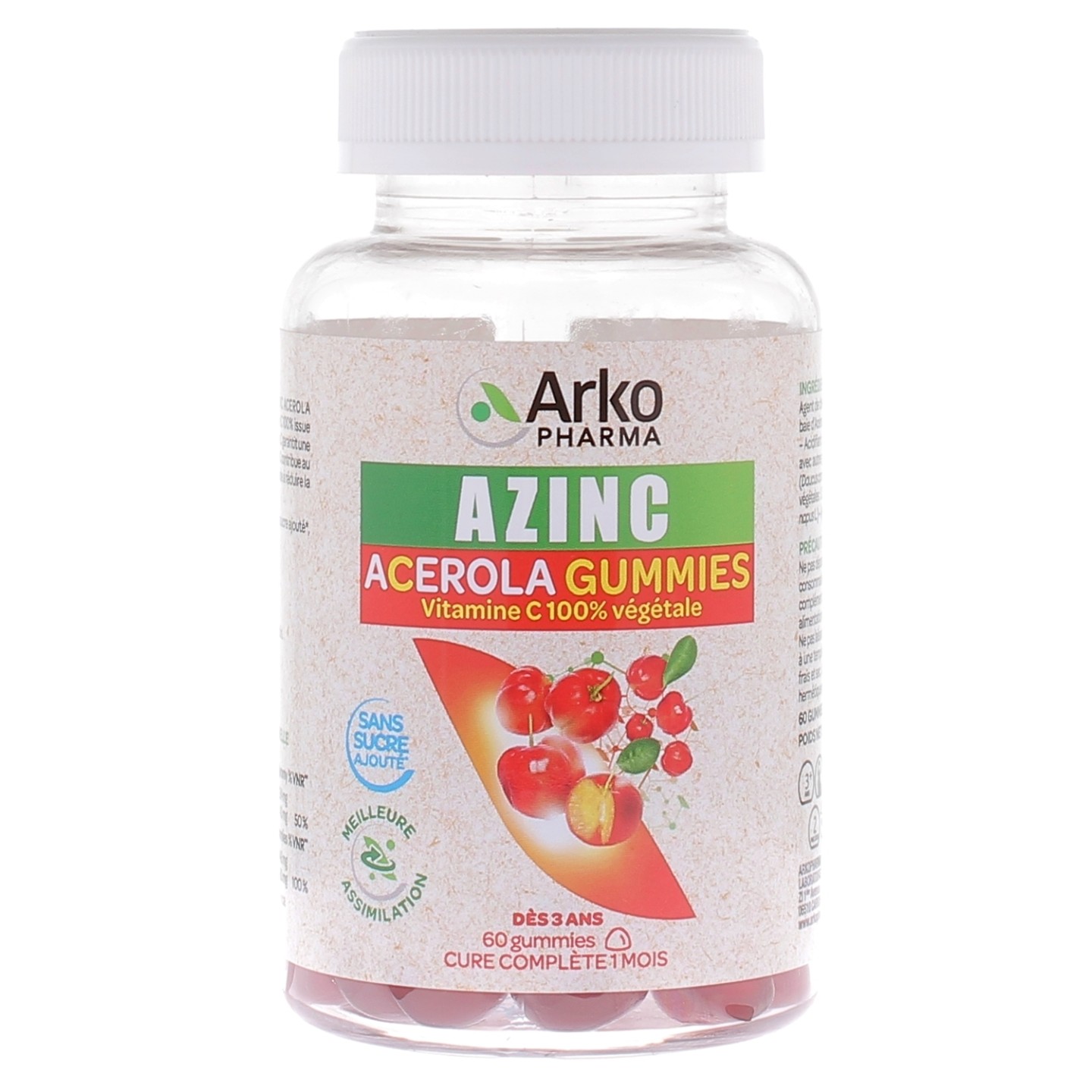 Arkopharma Azinc Acérola Gummies - 60 gummies