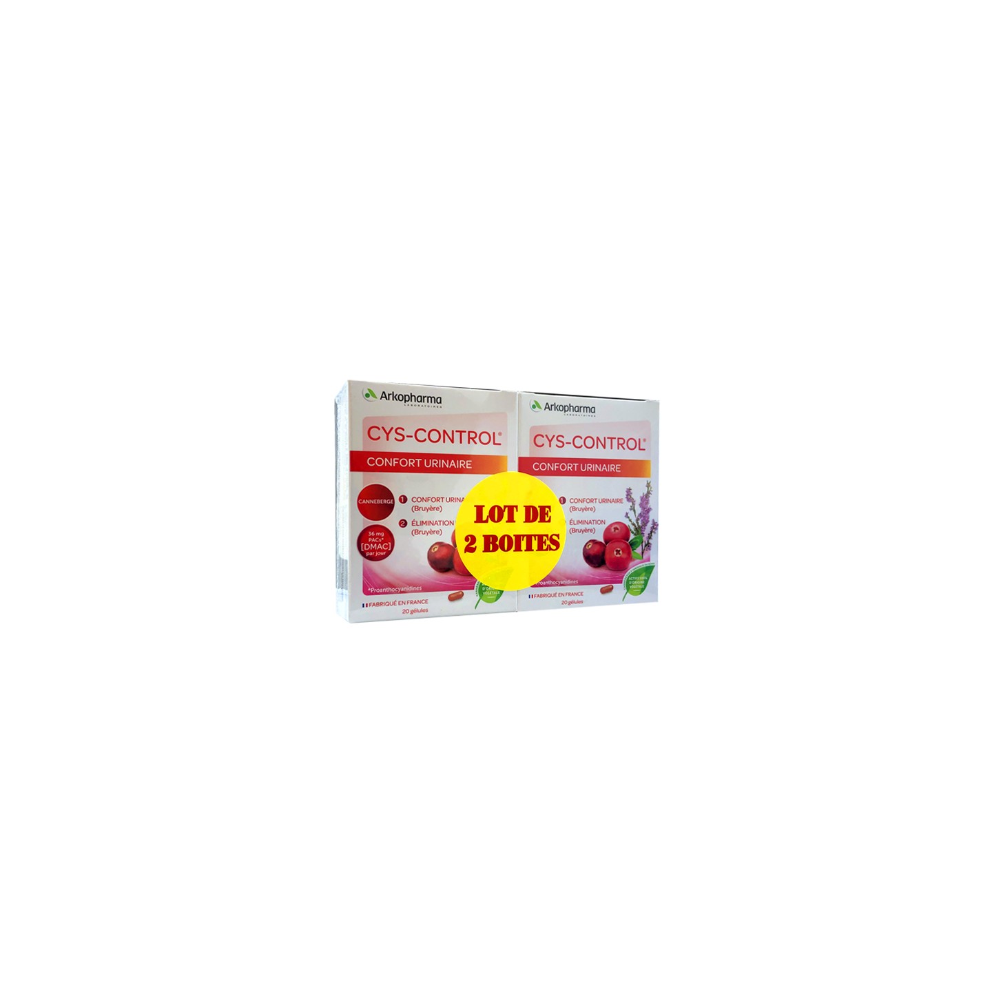 Arkopharma Cys-control lot de 2x20 gélules